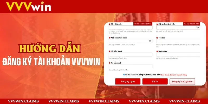 Hướng dẫn đăng ký tải khoản Vvvwin